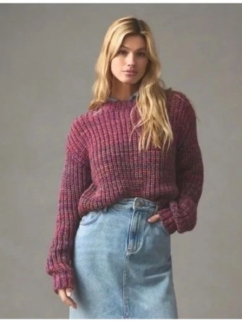 Anthropologie Multi Color Knit Sweater